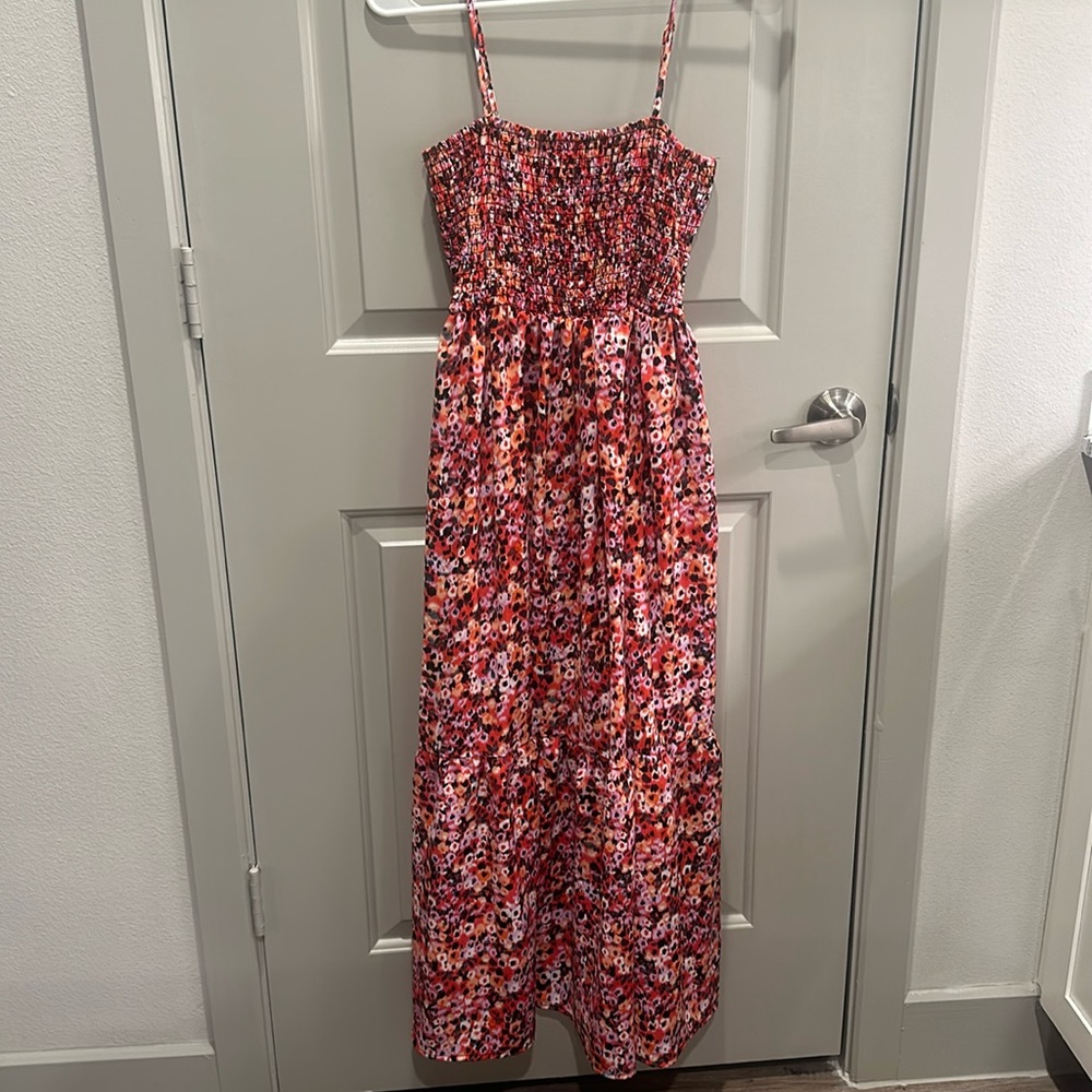 Nasty gal smocked floral maxi dress - NWT